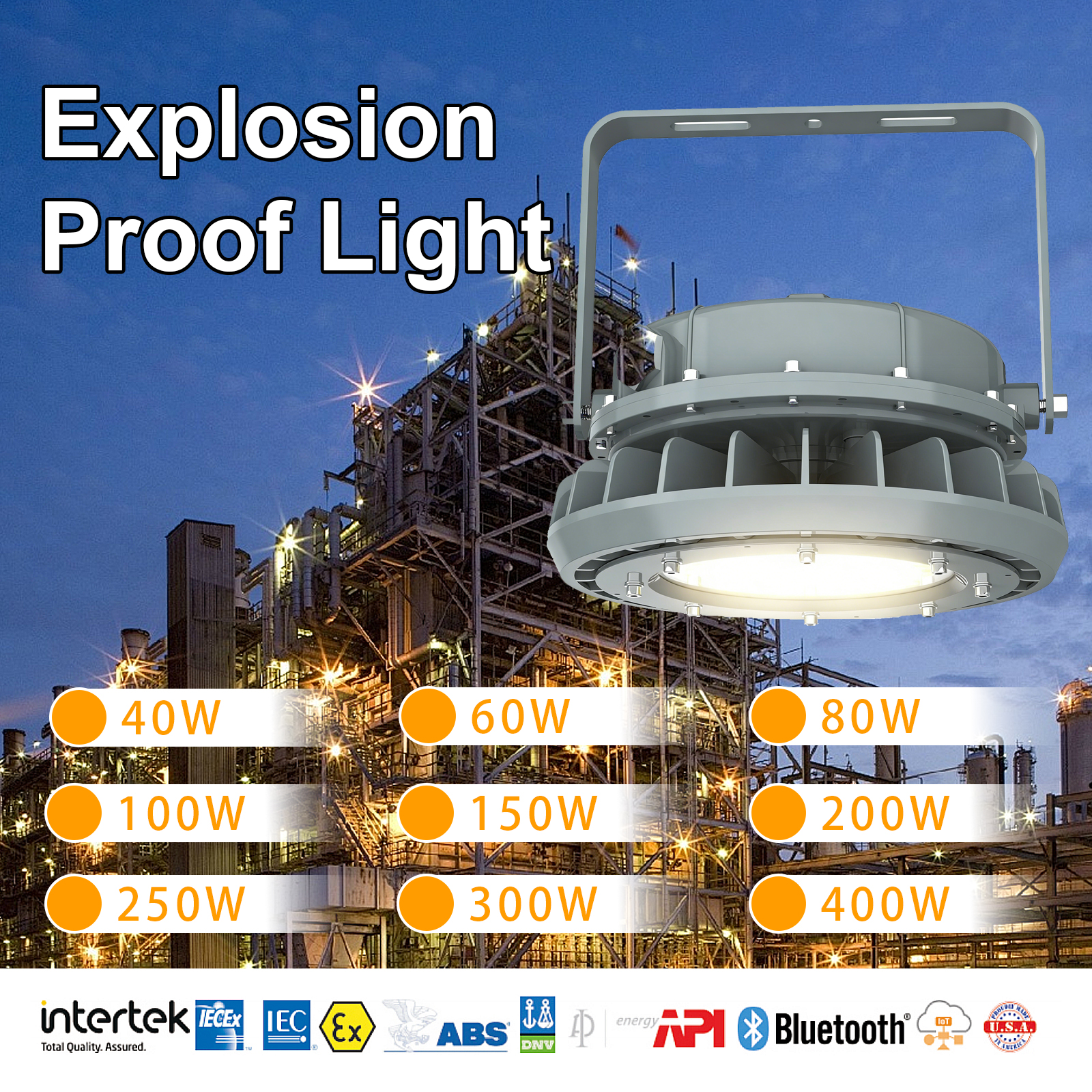 Led Explosion Proof Lights 40w 60w 80w 100w 150w 200w 250w 300w 400w 5000k Ip65 With Etl Ul Listed For Hazardous Locations (17)