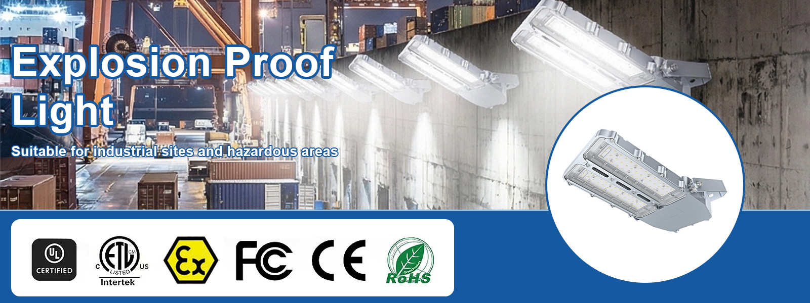 Led Explosion Proof Street Lights 100w 150w 200w 5000k Ip66 With Etl Ul Listed For Petrochemical Plant (2)