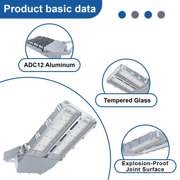 Led Explosion Proof Street Lights 100w 150w 200w 5000k Ip66 With Etl Ul Listed For Petrochemical Plant (3)