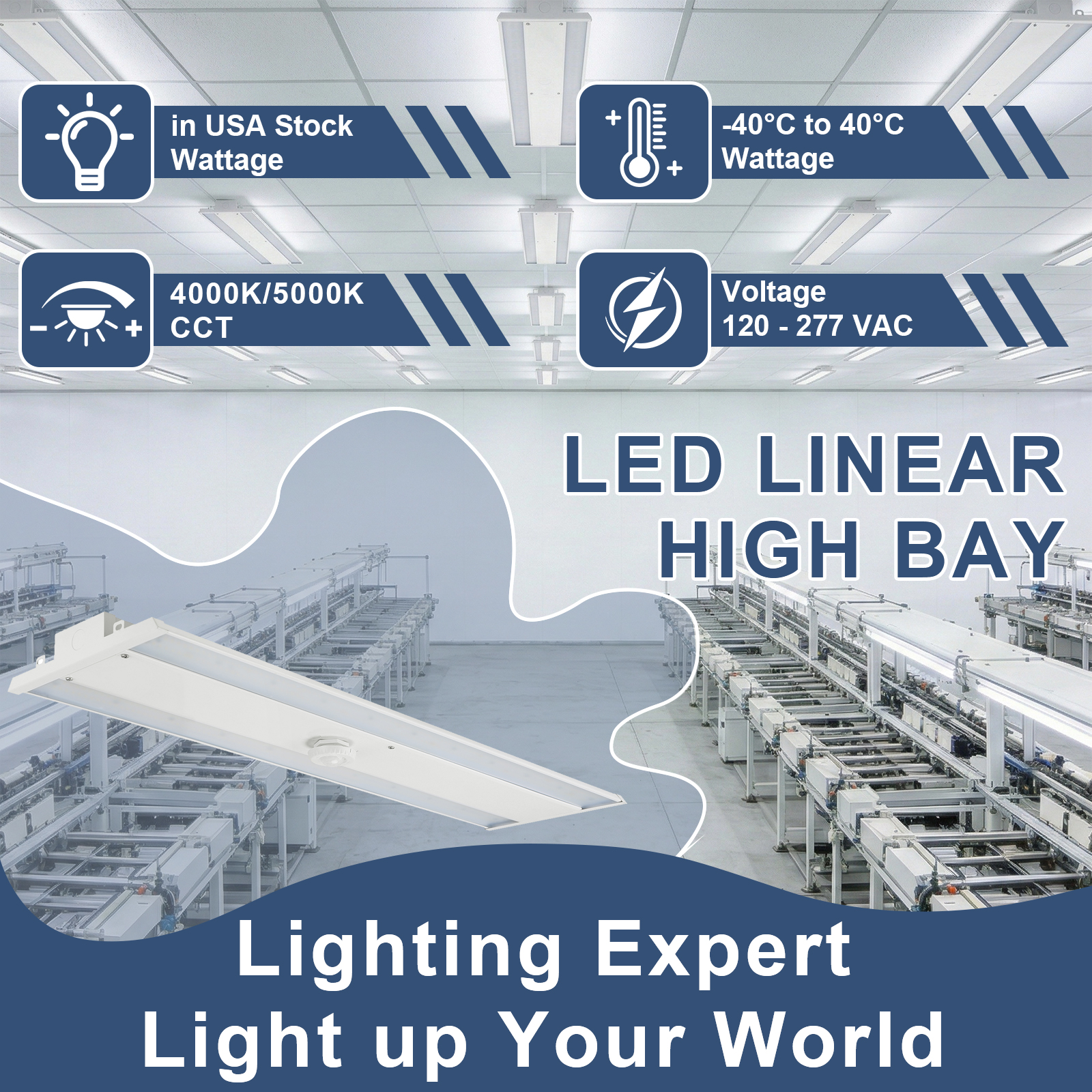 Led Linear High Bay Light 130w 165w 210w 240w 300w 330w 400w And Cct Adjustable 4000k5000k With Dlc Listed For Warehouse (13)