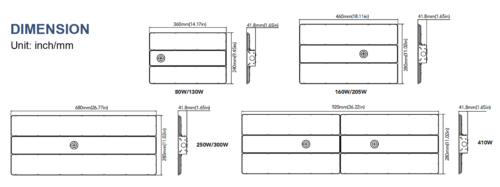 Led Linear High Bay Light 80w 130w 160w 205w 250w 300w 410w Wattage Selectable And Cct Adjustable 4000k5000k For Gymnasium (1)