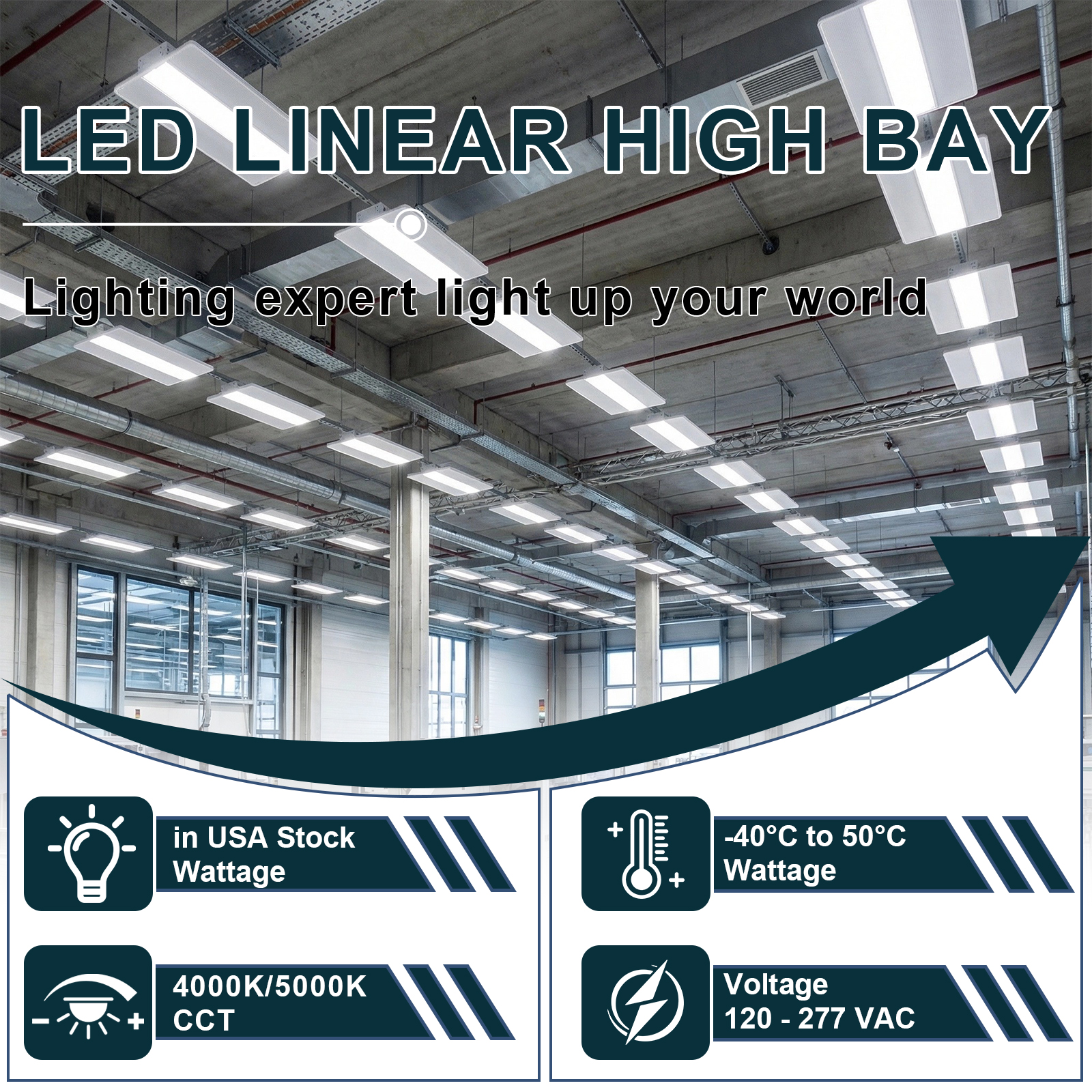 Led Linear High Bay Light 80w 130w 160w 205w 250w 300w 410w Wattage Selectable And Cct Adjustable 4000k5000k For Gymnasium (16)
