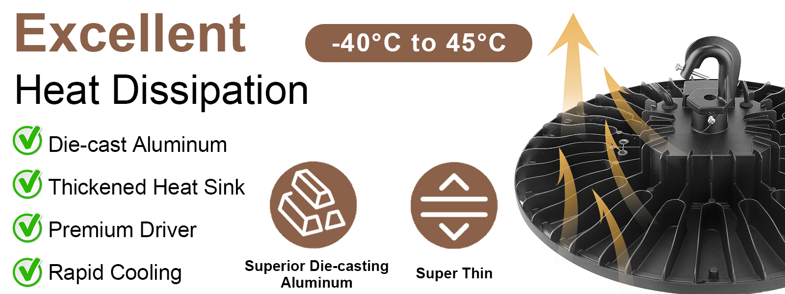 Led Ufo High Bay Light 100w 150w 160w 210w 230w 235w And Cct Ajustable 3000k4000k5000k Dark Bronze With Dlc Listed For Factory (4)