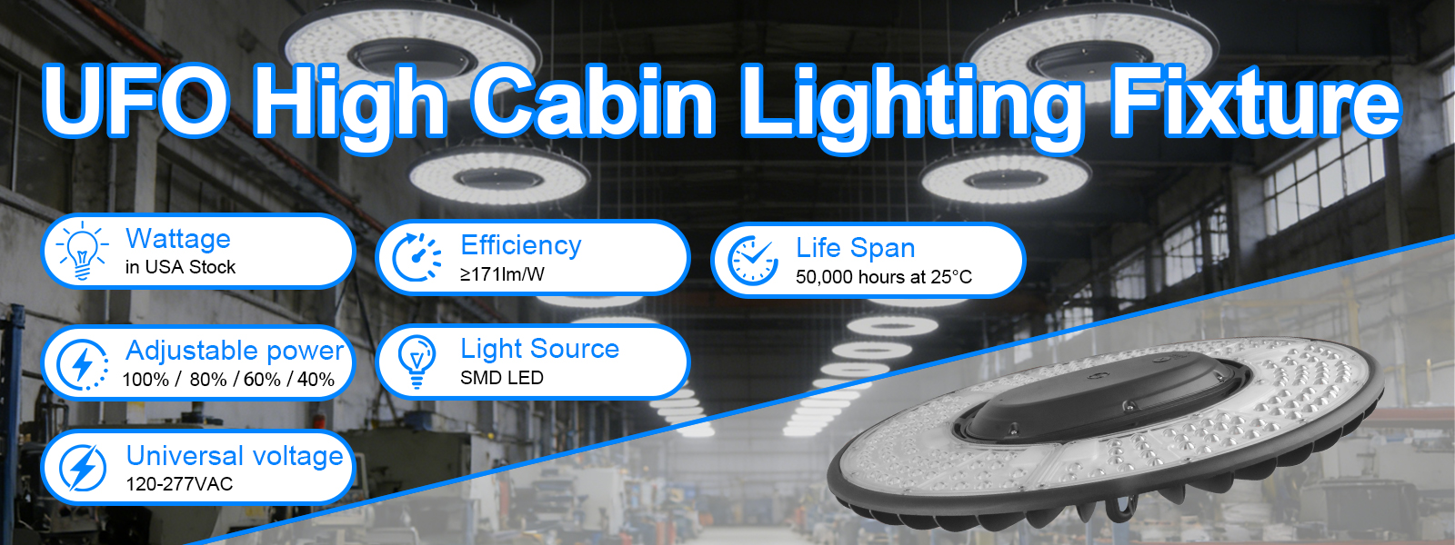 Led Ufo High Bay Light 340w 350w 410w Dark Bronze 5000k With Dlc Listed For Warehouse (2)