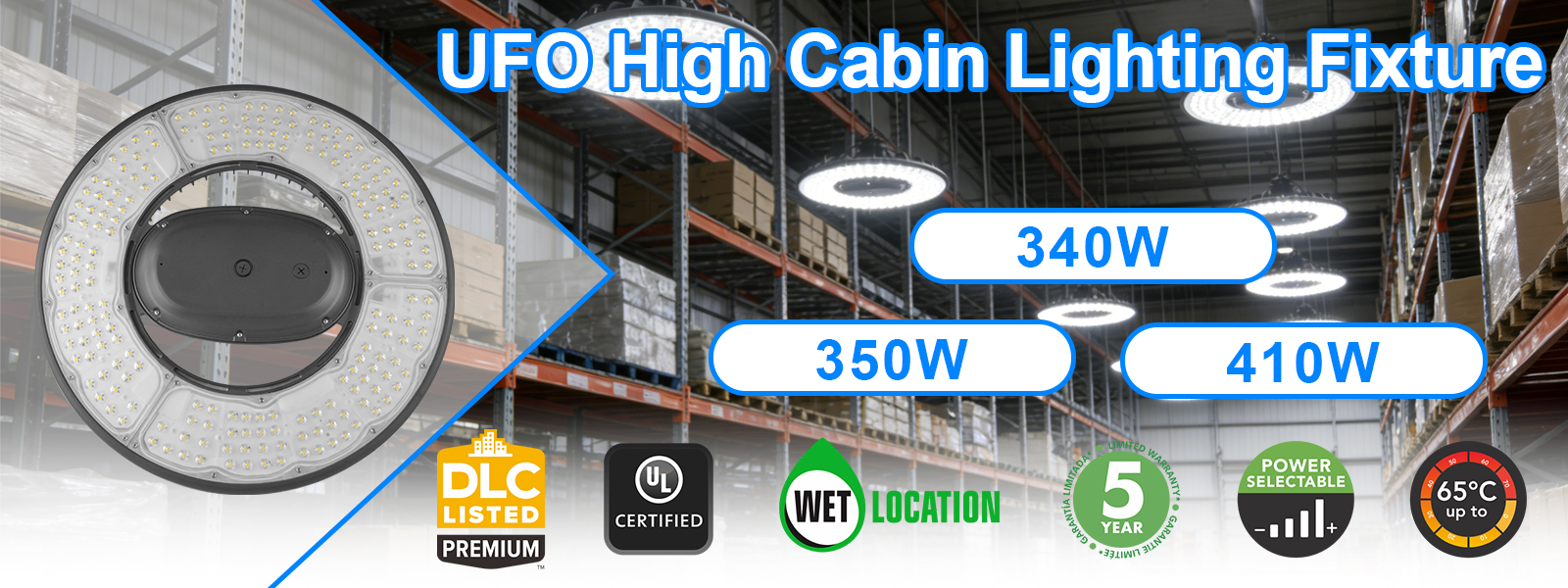 Led Ufo High Bay Light 340w 350w 410w Dark Bronze 5000k With Dlc Listed For Warehouse (3)