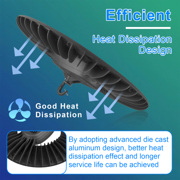 Led Ufo High Bay Light 340w 350w 410w Dark Bronze 5000k With Dlc Listed For Warehouse (4)