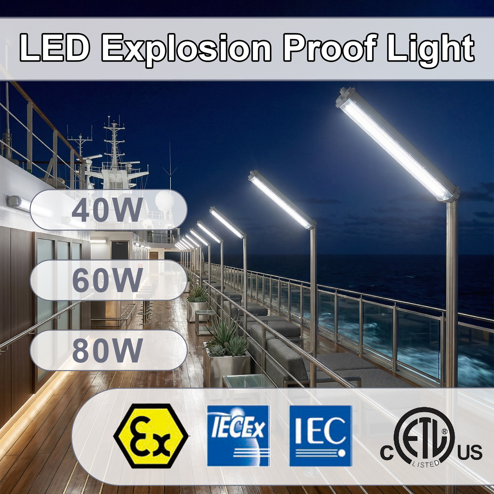 Led Explosion Proof Linear Light 100 277vac 40w 60w 80w 5000k Ip66 With Etl Ul Listed For Ship Deck (11)